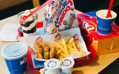 Dairy Queen takeout on the table.