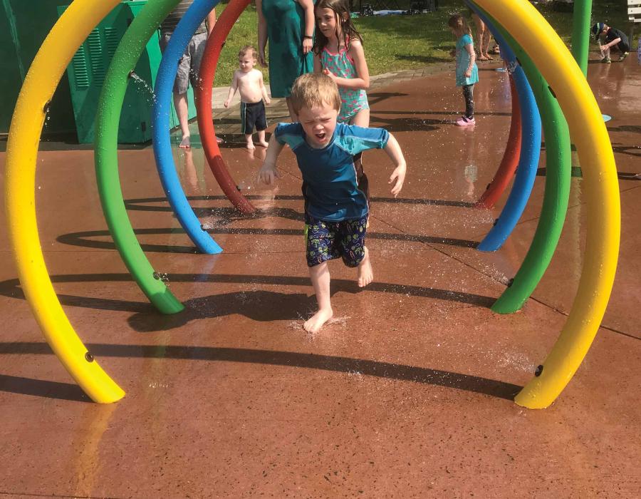 Kids playing at Sackville Splashpad