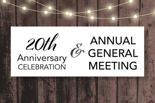 20th Anniversary Celebration and Annual General Meeting graphic